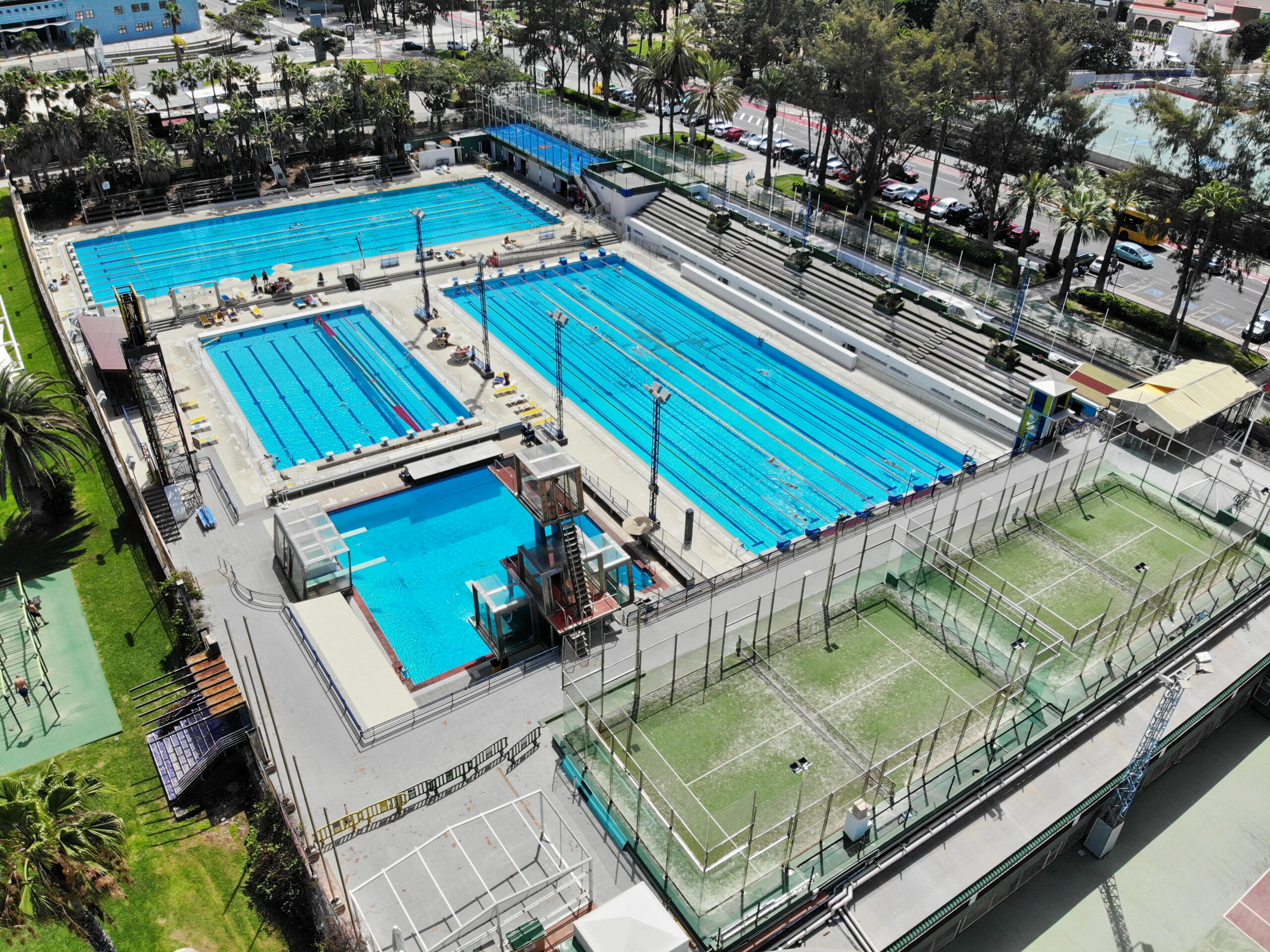 Imagen aérea de las instalaciones del Club Natación Metropole